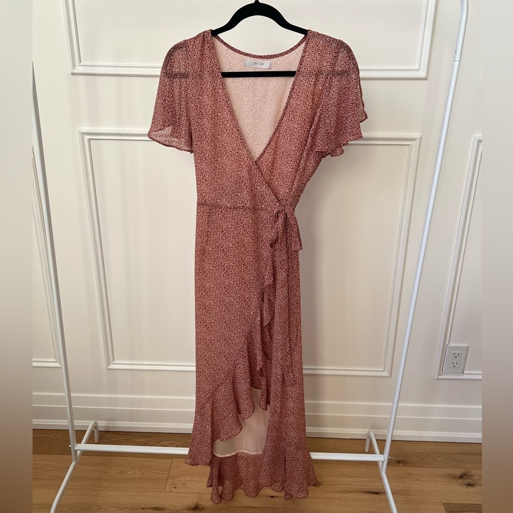 Floral maxi wrap dress